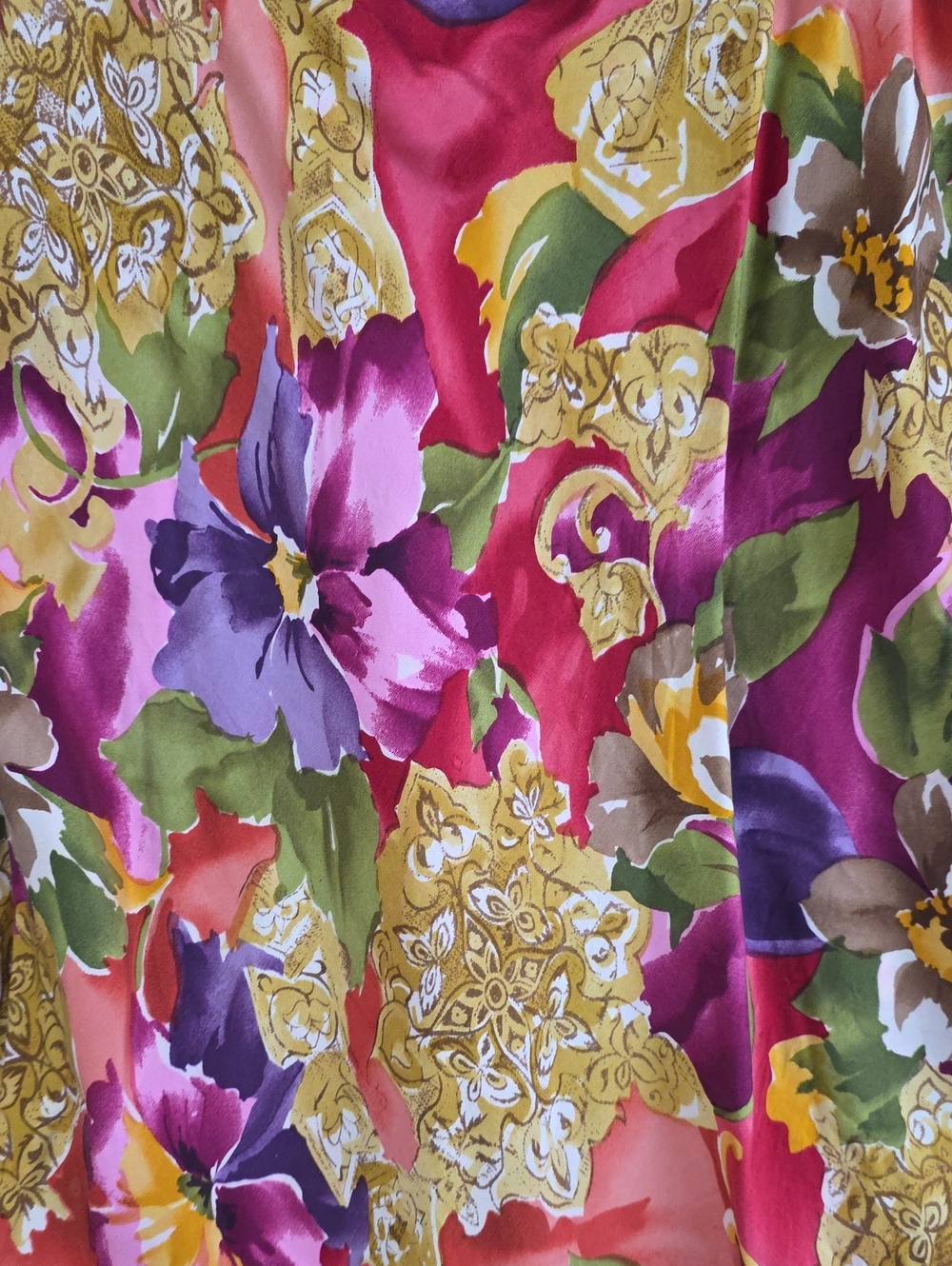 Victoria's Secret 100% Silk Floral Cowl Neck Cami Tank Top Size L - Picture 2 of 8